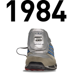 کفش کیلومتری ادیداس نقره ای و سفید 1984